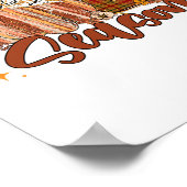 レトロコージーシーズンパンプキンバウザシーズン感謝してい ポスター (角)