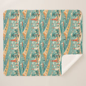 レトロコースタルライトハウスシェルパブランケット シェルパブランケット (正面(横))