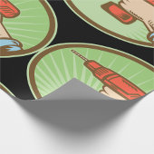 レトロコードレスドリル ラッピングペーパー