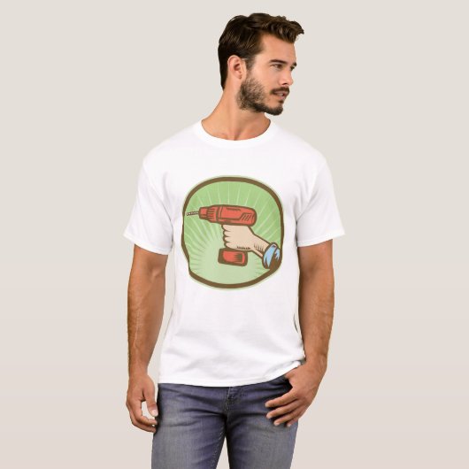 レトロコードレスドリル Tシャツ (正面フル)