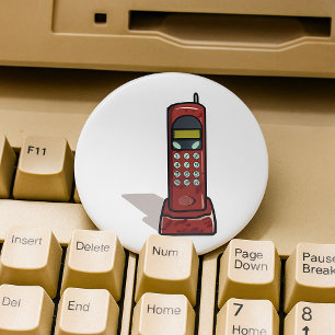 レトロコードレス電話ヴィンテージ90s 缶バッジ
