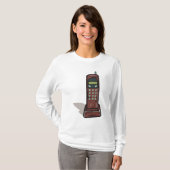 レトロコードレス電話ヴィンテージ90s tシャツ (正面フル)