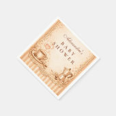 レトロコーヒーのベビーシャワー スタンダードカクテルナプキン (角)