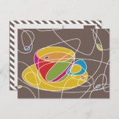 レトロコーヒーの形状 ポストカード (正面/裏面)