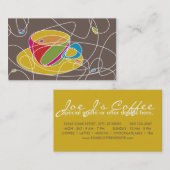 レトロコーヒーの形状 名刺 (正面/裏面)