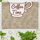 レトロコーヒーカップダイナーキッチンタオルギフト キッチンタオル (折り畳み)