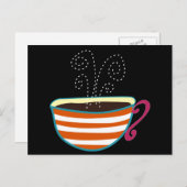 レトロコーヒーカップティーカスタム ポストカード (正面/裏面)