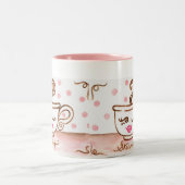 レトロコーヒーカップマグカップ ツートーンマグカップ (中央)