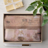 レトロコーヒーシャビーシックなデコップページ 薄葉紙 (ギフト)