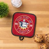 レトロコーヒーショップカフェダイナーテンプレート 鍋敷き (トップダウン)