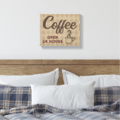 レトロコーヒーショップダイナーサインアート キャンバスプリント (インサイチュ (寝室))