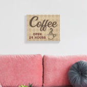 レトロコーヒーショップダイナーサインアート キャンバスプリント (インサイチュ (リビング))