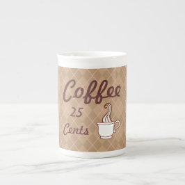 レトロコーヒーショップマグギフト ボーンチャイナマグカップ