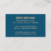 レトロコーヒーショップヴィンテージカフェコーヒーハウス 名刺 (裏面)