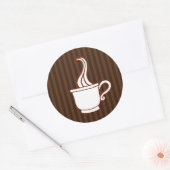 レトロコーヒーシール ラウンドシール (封筒)