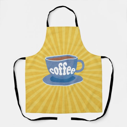 レトロコーヒーデザイン エプロン (正面)