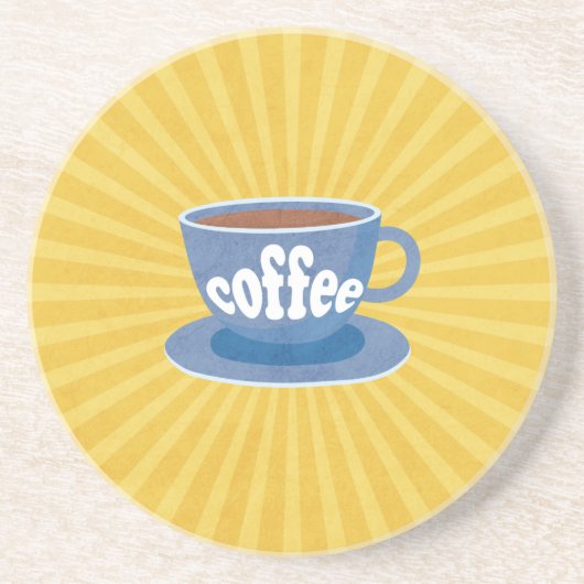 レトロコーヒーデザイン コースター (正面)
