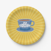 レトロコーヒーデザイン ペーパープレート (正面)
