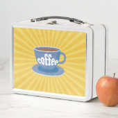 レトロコーヒーデザイン メタルランチボックス (インサイチュ)