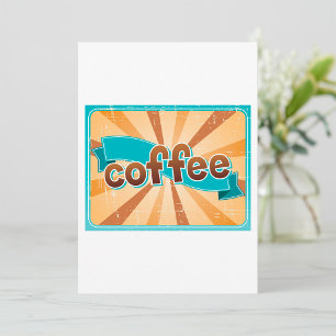 レトロコーヒーデザイン 招待状