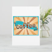 レトロコーヒーデザイン 招待状 (スタンド正面)