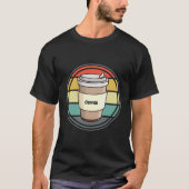 レトロコーヒーホットドリンク行く Tシャツ (正面)