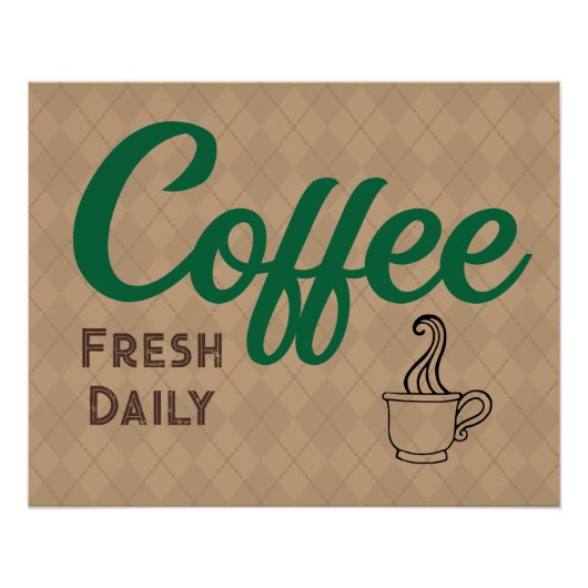 レトロコーヒーポスター ポスター (正面)