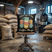 レトロコーヒーマグスタックヴィンテージデザイン クッション