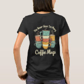 レトロコーヒーマグスタックヴィンテージデザイン Tシャツ (裏面)