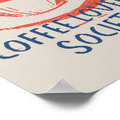 レトロコーヒーラバーズキッチンカフェ引用文クラブアート ポスター (角)