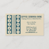 レトロコーヒーロイヤリティパンチカード ロイヤリティカード (裏面)