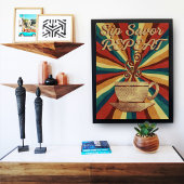 レトロコーヒー引用文ポスター – Sip Savor Repeat ポスター