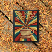 レトロコーヒー引用文ポスター – Sip Savor Repeat ポスター