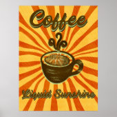 レトロコーヒー液体日照ヴィンテージコーヒー ポスター (正面)