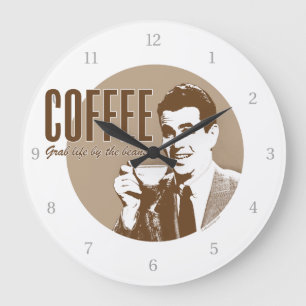 レトロコーヒー ラージ壁時計