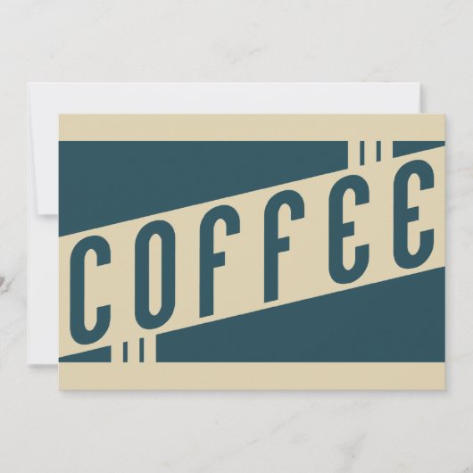 レトロコーヒー 招待状 (正面)