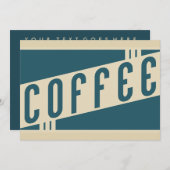 レトロコーヒー 招待状 (正面/裏面)