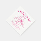 レトロコーラテイル ブライズメイド ピンク 紙 スタンダードカクテルナプキン (角)