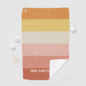 レトロコーラルストライプサンミニマルセリフ名 ゴルフタオル (インサイチュ)