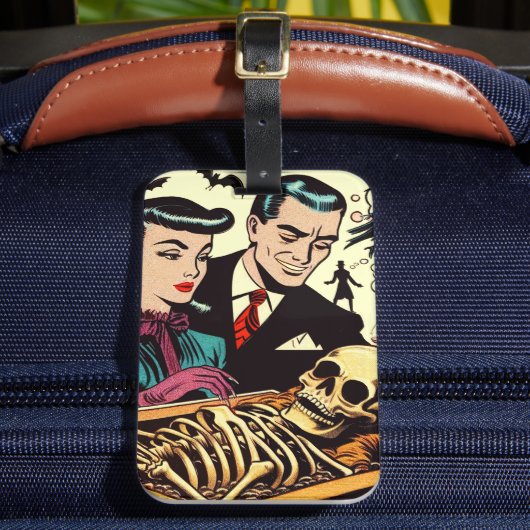 レトロゴシックカップル漫画 ラゲッジタグ (正面インサイチュ2)