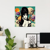 レトロゴシックガール ポスター (ホームオフィス)