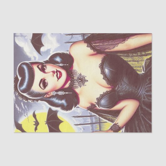 レトロゴシックバンパイアピンアップ 薄葉紙 (正面)