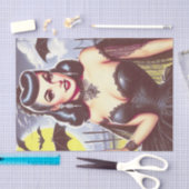 レトロゴシックバンパイアピンアップ 薄葉紙 (クラフト)