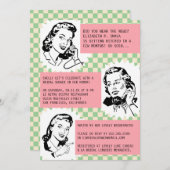 レトロゴシップガルズブライダルシャワー招待状 招待状 (正面/裏面)