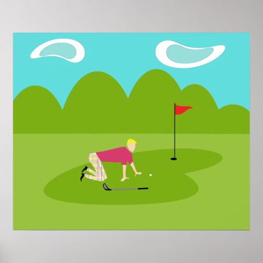 レトロゴルファーのポスター ポスター (正面)