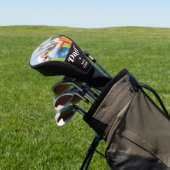 レトロゴルファーパパパーソナライズされた写真 ゴルフヘッドカバー (インサイチュ)