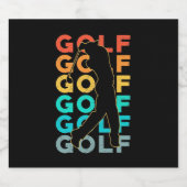 レトロゴルファー スパークリングワインラベル (シングルラベル)