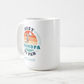 レトロゴルフオーバーパーソナライズされた誕生日祖父 コーヒーマグカップ (正面左)