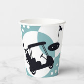 レトロゴルフカートのブラック&ブルー 紙コップ (裏面)