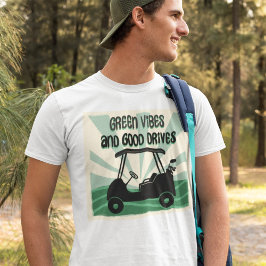 レトロゴルフカートのポジティブな気持ちと爽快ドライブ Tシャツ